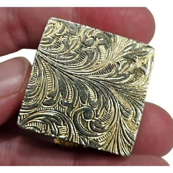 Vintage Ornate Trinket Pill Box‎ Intricate Mosac Tile Filigree Detail Italy - Picture 7 of 11